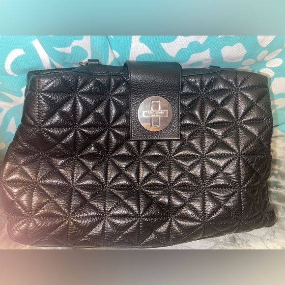 Kate Spade Black Elena Astor Court Quilted Leather Shoulder Bag EUC timeless - Picture 2 of 16